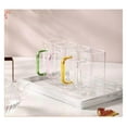 Aman's Home Presents Glass Cup Set of 4 Square Glasses 350 ml (12 FL