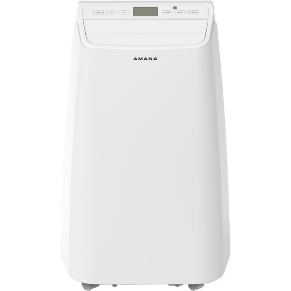 Amana 9000 BTU (13000 ASHRAE) 120V Portable Air Conditioner with Remote, Rooms up to 450 Sq. ft., White, AMAP141AW