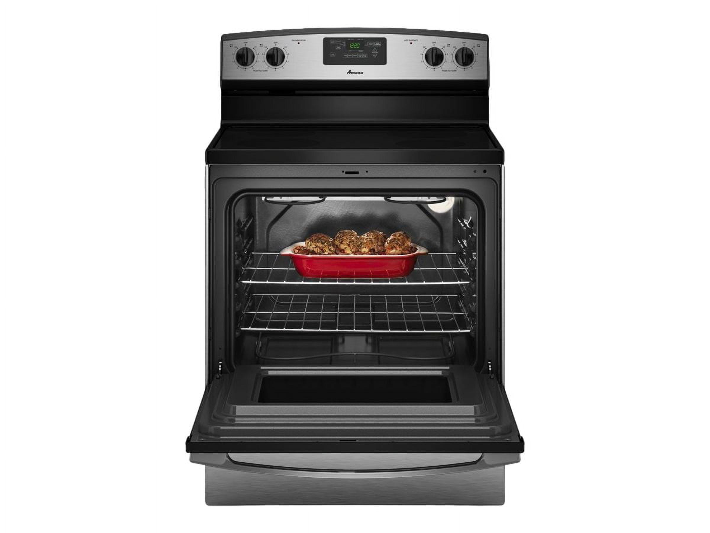 Amana AER5330BAS - Range - freestanding - niche - width: 30 in - depth: 24 in - height: 35.8 in - stainless steel