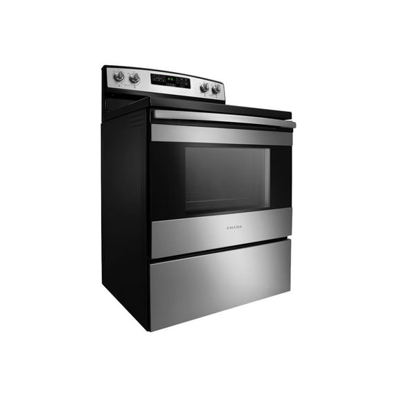 Amana AER6603SFS - Range - freestanding - width: 29.9 in - depth: 27.8 in - height: 46.9 in - with self-cleaning - stainless steel