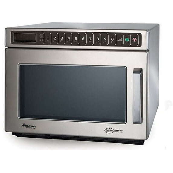 Amana Commercial Digital Microwave .6 Cft Countertop 1800 Watt Heavy Volume Model Hdc182