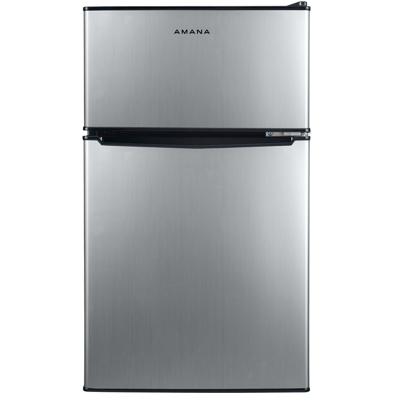 Avanti Energy Star 3.1 Cu. Ft. Two Door Compact Refrigerator/Freezer -  Black and Stainless Steel 