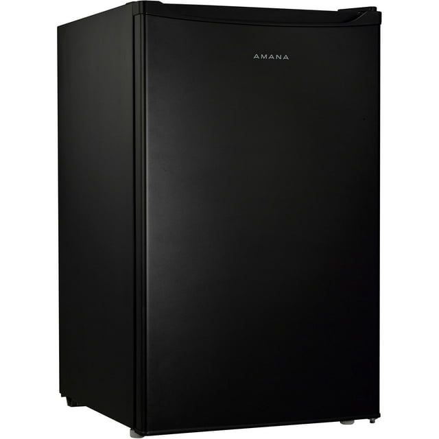 Amana Energy Star 4.3-Cu. Ft. Single-Door Mini Refrigerator with Full-Width Chiller Compartment, Black