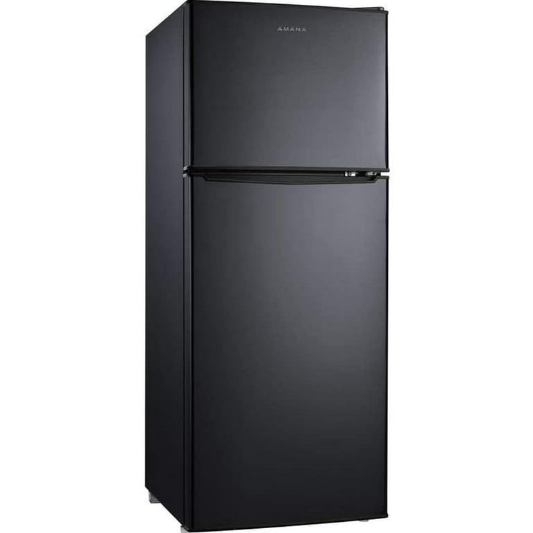 Amana Energy Star 4.6-Cu. Ft. Dual-Door Mini Refrigerator with Top-Mount  Freezer, Black