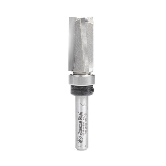 Amana Tool - 45460-3DS Carbide Tipped Down Shear Face Plunge Template 1/2 Dia x 1 4 In