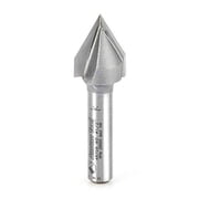 Amana Tool - 45705 Carbide Tipped V-Groove 60 Deg x 1/2 Dia x 5/8 x 1/4" Shank