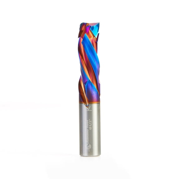 Amana Tool 46012-K CNC SC Spektra Extreme Tool Life Coated Compression Spiral 1/2 D x 1-1/4 CH x 1/2 SHK x 3 Inch Long 3 Flute Router Bit