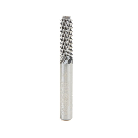Amana Tool 46099 End Mill Point Diamond Pattern Composite Cutting 1/4 Dia x 3/4 Cut Height x 1/4 Shank x 2 Inch Long Ultra-Fine Router Bit