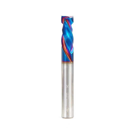 Amana Tool 46171-K CNC SC Spektra Extreme Tool Life Coated Compression Spiral 3/8 D x 7/8 CH x 3/8 SHK x 3 Inch Long 2 Flute Router Bit