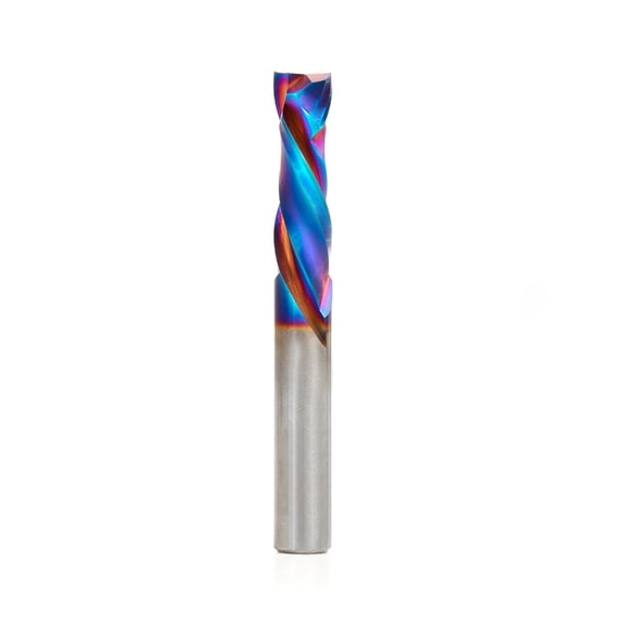 Amana Tool 46172-K CNC SC Spektra Extreme Tool Life Coated Compression Spiral 3/8 D x 1-1/4 CH x 3/8 SHK x 3 Inch Long 2 Flute Router Bit