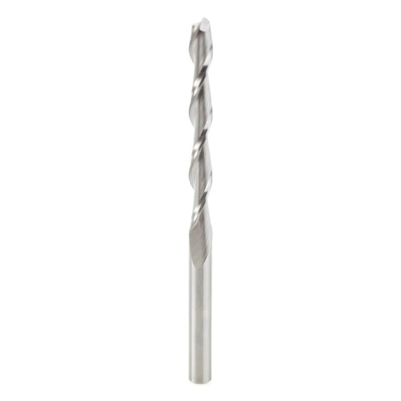 Amana Tool 46272 Solid Carbide Foam Cutting Up-Cut Spiral 1/4 D x 2-1/4 CH x 1/4 SHK x 4 Inch Long Flat Bottom Router Bit