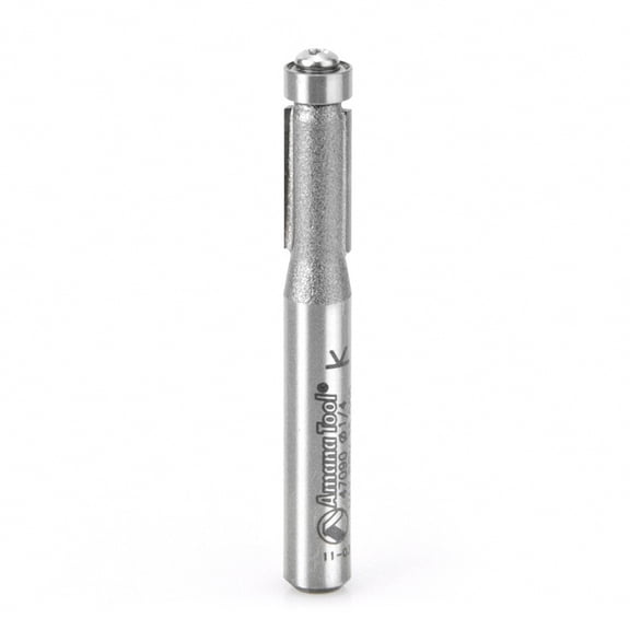 Amana Tool - (47090) Carbide Tipped Flush Trim 1/4 Dia x 1/2 x 1/4" Shank Router Bit