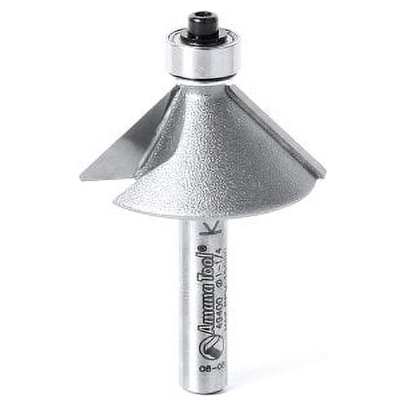 Amana Tool - 49400 Carbide Tipped Chamfer 45 x 1-1/4 Dia x 1/2 x 1/4" Shank