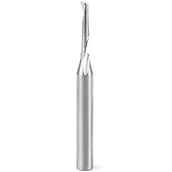 Amana Tool 51446 Solid Carbide Spiral O Single Flute, Plastic Cutting 1/8 Dia x 3/4 Cut Height x 1