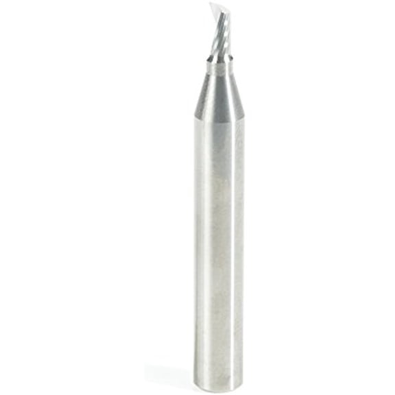Amana Tool 51474 SC Spiral 'O' Single Flute, Aluminum Cutting 1/8 D x 1/4 CH x 1/4 SHK x 2 Inch Long Up-Cut Router Bit withMirror Finish