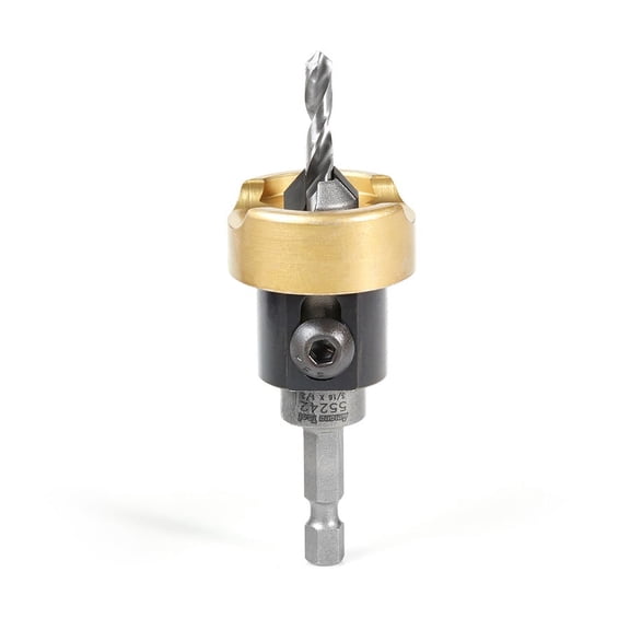 Amana Tool - 55242 Carbide Tipped 82° Countersink with Adjustable Depth Stop