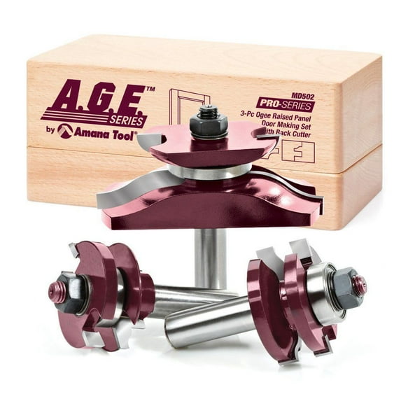 Amana Tool MD502 Raised Panel Door Making Carbide Tipped Router Bit Set