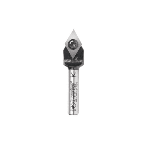 Amana Tool RC-1147 Insert V-Groove 60 Deg x 21/64 CH x 1/4 Inch SHK CNC Router Bit