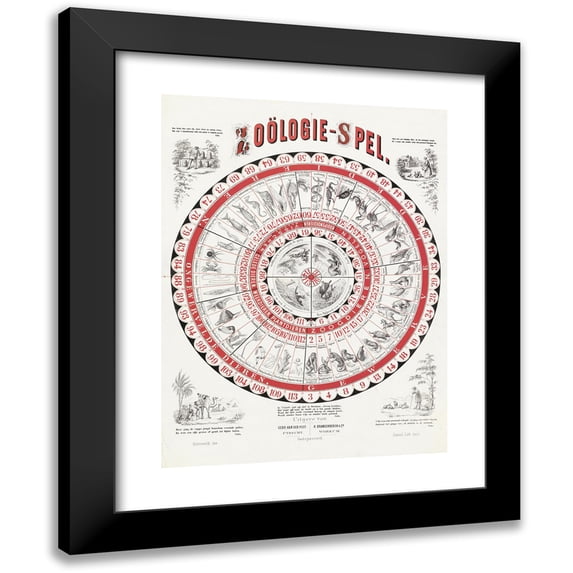 Amand 12x14 Black Modern Framed Museum Art Print Titled - Zoologie-Game