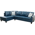 thumbnail image 1 of Amanda 97" Wide 2 Pieces Faux Leather Left Facing Sofa Set, 1 of 2