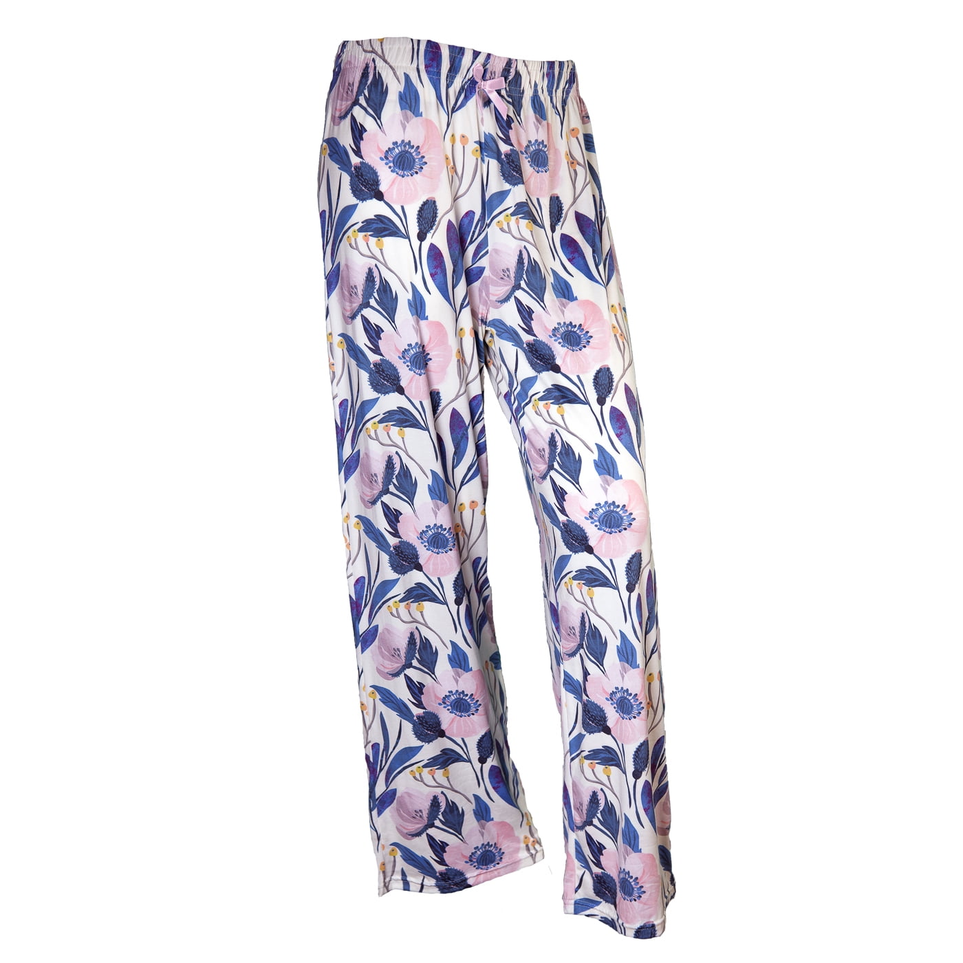 Amanda Blu Large Cool Florals Leopard Pajama Pants