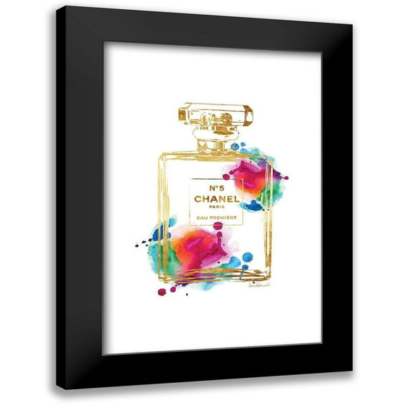 Amanda Greenwood 11x14 Black Modern Framed Museum Art Print Titled - Golden Splash Perfume