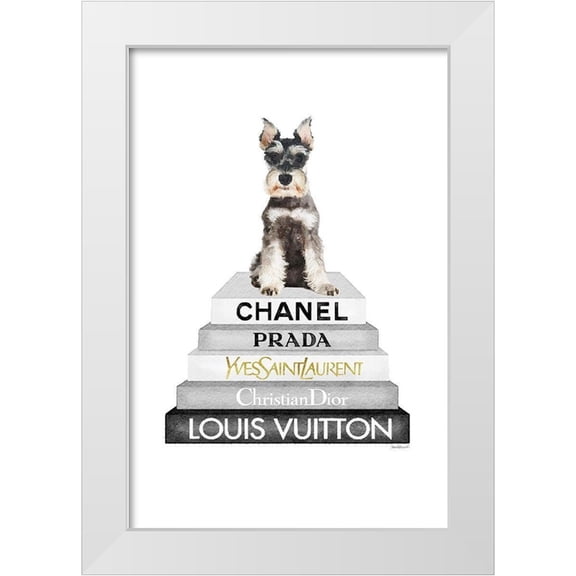 Amanda Greenwood 11x14 White Modern Wood Framed Museum Art Print Titled - Schnauzer Bookstack