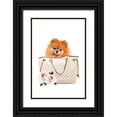 thumbnail image 1 of Amanda Greenwood 17x24 Black Ornate Wood Framed with Double Matting Museum Art Print Titled - Fashion Bag with Pomeranion, 1 of 4