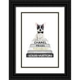 thumbnail image 1 of Amanda Greenwood 17x24 Black Ornate Wood Framed with Double Matting Museum Art Print Titled - Frenchie Bookstack V, 1 of 4