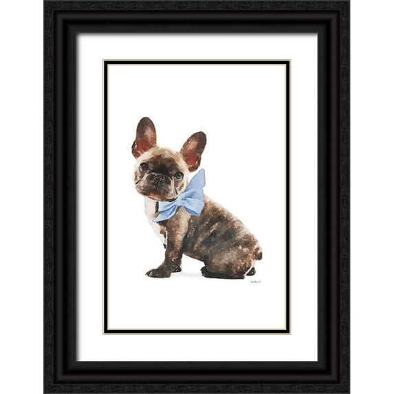Amanda Greenwood 23x32 Black Ornate Wood Framed with Double Matting Museum Art Print Titled - Frenchie VII
