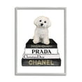 thumbnail image 1 of Amanda Greenwood Maltese Dog Glam Pet Fashion Bookstack 11" x 14" Framed Painting Art Prints by Stupell Home Décor, 1 of 7