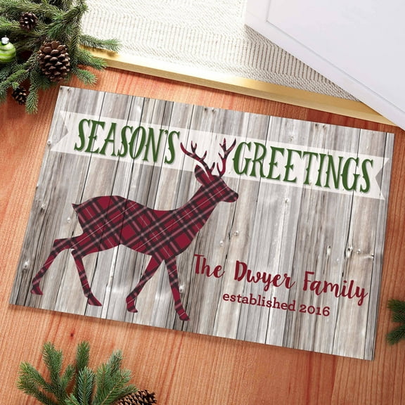 Amanda McGee's Personalized Season's Greetings Doormat