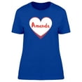 thumbnail image 1 of Amanda On White Heart T-Shirt Women -Image by Shutterstock, Female Large, 1 of 2