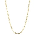 thumbnail image 1 of Amanda Rose 14k Yellow Gold 3 mm Paperclip Chain Necklace for Women (30 inch), 1 of 4