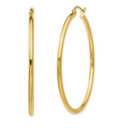 AMANDA ROSE Collection 10K Yellow Gold 1 3/4 inch Round Hoop Earrings for Women