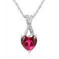thumbnail image 1 of Amanda Rose Collection Created Ruby & Diamond Pendant in Sterling Silver, 1 of 1