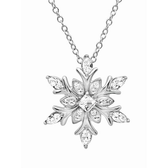 Amanda Rose Collection Sterling Silver Pendant Necklace made with Swarovski Crystals on a Sterling Silver Chain