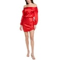 thumbnail image 1 of Amanda Uprichard womens  Avra Silk Mini Dress, l, Red, 1 of 3