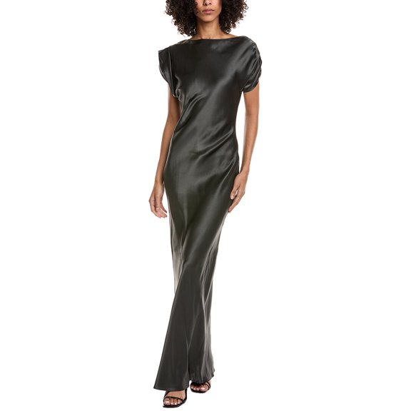 Amanda Uprichard womens  Elroy Silk Maxi Dress, xs, Gray