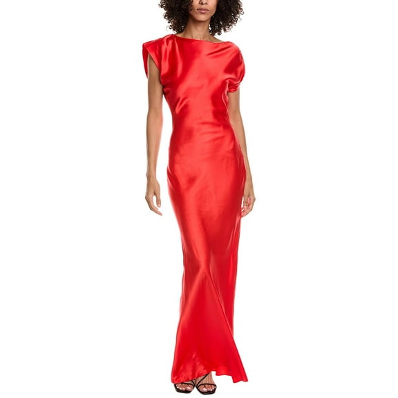 Amanda Uprichard womens  Elroy Silk Maxi Dress, xs, Red