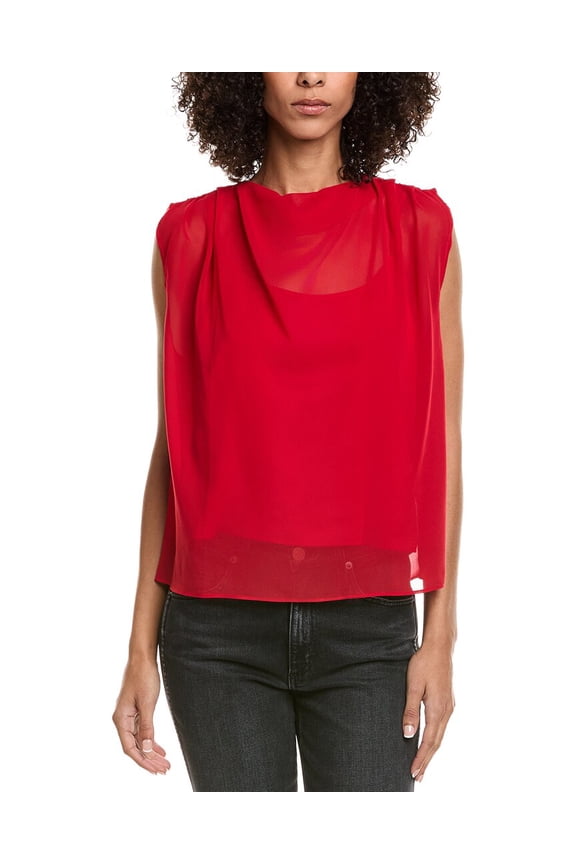 womens Scala Top, m, Red