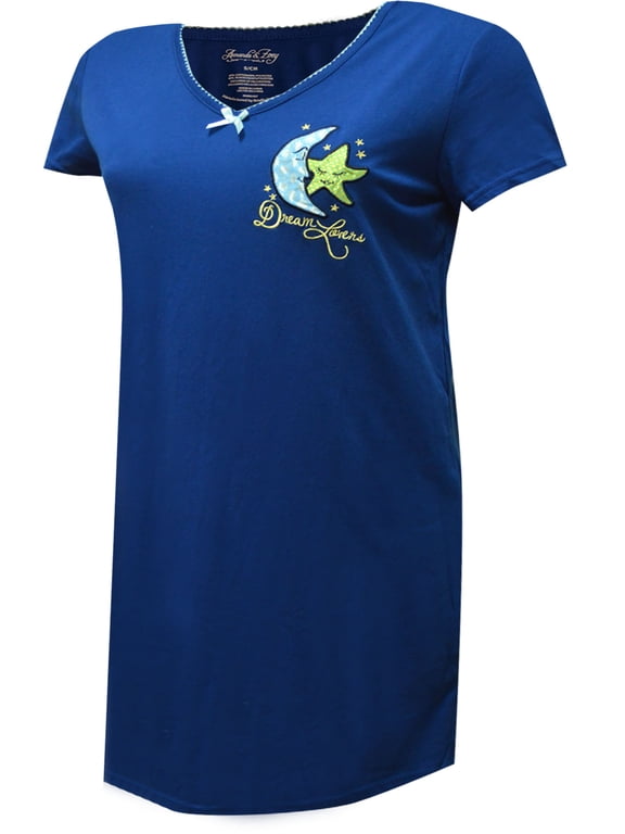 Womens Dream Lovers Celestial Blue Night Shirt (Small)