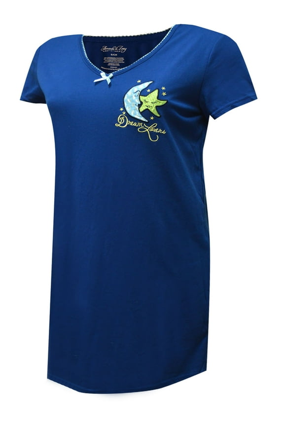Womens Dream Lovers Celestial Blue Night Shirt (Small)