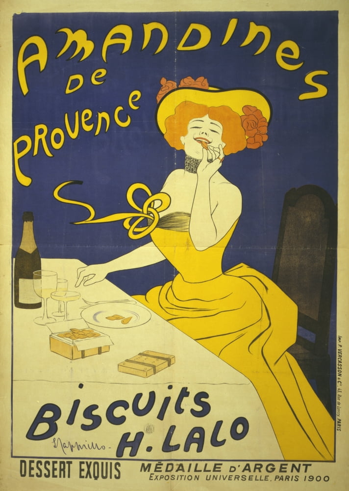 Amandines de Provence Biscuits H Lalo 1900 Canvas Art - Leonetto Cappiello (24 x 36)