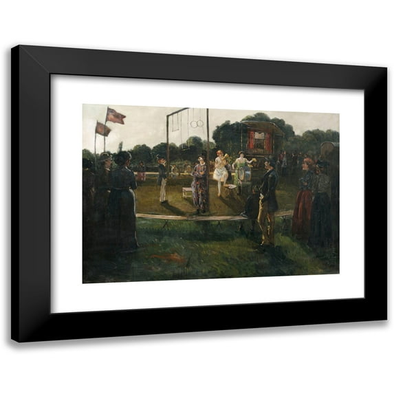 Amandus Faure 18x14 Black Modern Framed Museum Art Print Titled - Hiking Circus (1905)