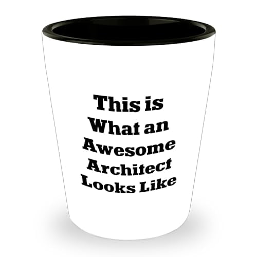 Amangny Architect Gift for Graduation - 'This Is What An Awesome Architect Looks Like' Shot Glass