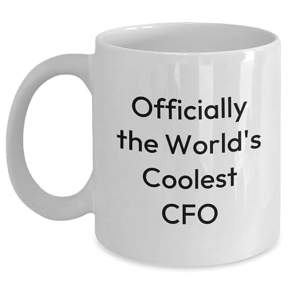 Amangny CFO Gifts from Friends, Funny Officially The W ld's Coolest Cfo White Coffee Mug f Valentine's Day, Best CFO Mug f Men and Women