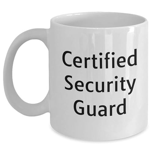 Amangny Certified Security Guard Funny White Coffee Mug Gifts from Friends for Birthday Celebrations