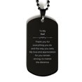 thumbnail image 1 of Amangny Dad Black Dog Tag Engraved Thank You Gifts for Fathers Day, Birthday, Christmas, and More - Unique Appreciation Token for Dad from Son or Daughter, 1 of 3