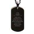 thumbnail image 1 of Amangny Engraved Black Dog Tag for Gramma - My Love and Appreciation for You Remain Strong, No Matter the Distance - Veterans Day, Christmas, Birthday Gifts, 1 of 3